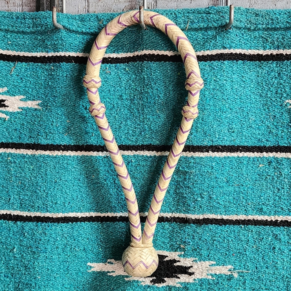 Horse Bosal Purple & Natural Rawhide